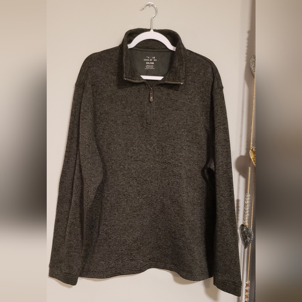 Men's Green Half-Zip Sweater